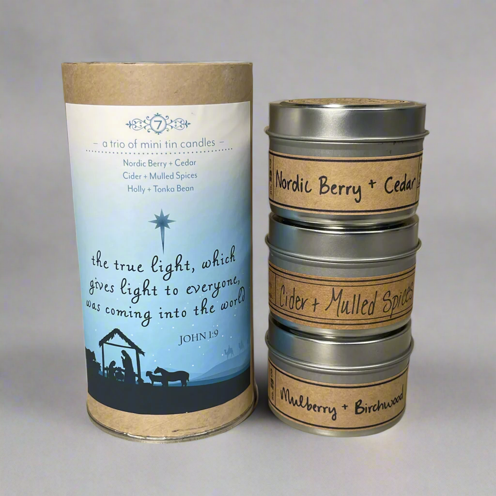 John 1:9 Christmas Holiday Mini Stack Gift Tube