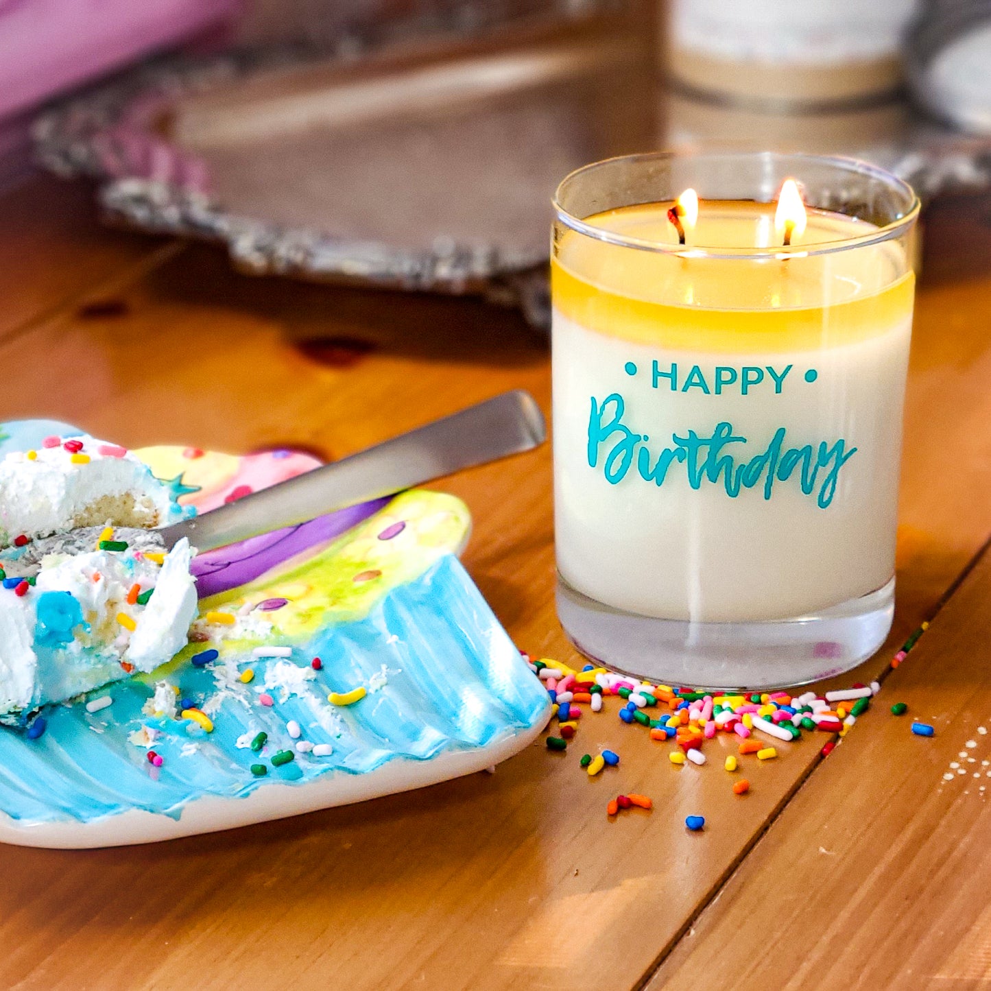 Signature Glass Candle Gift Tube - Happy Birthday