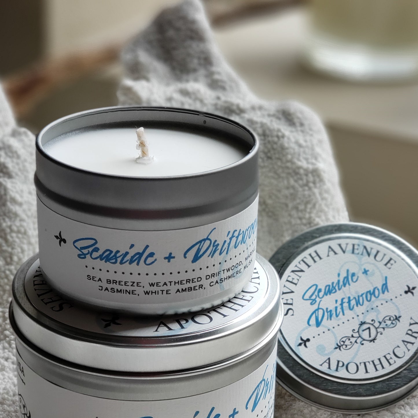 Seaside + Driftwood - Mini Tin Candle