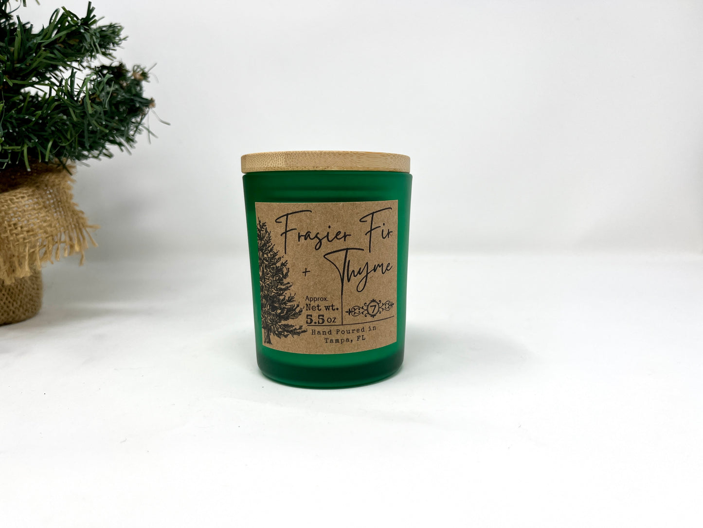 Holiday Candle Painted Glass Set
