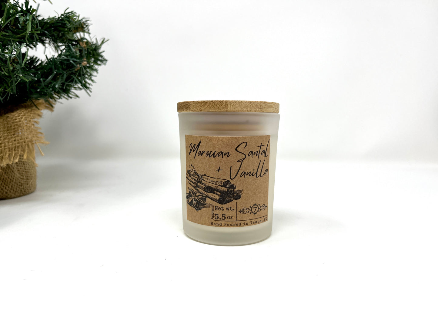 Holiday Candle Painted Glass Set