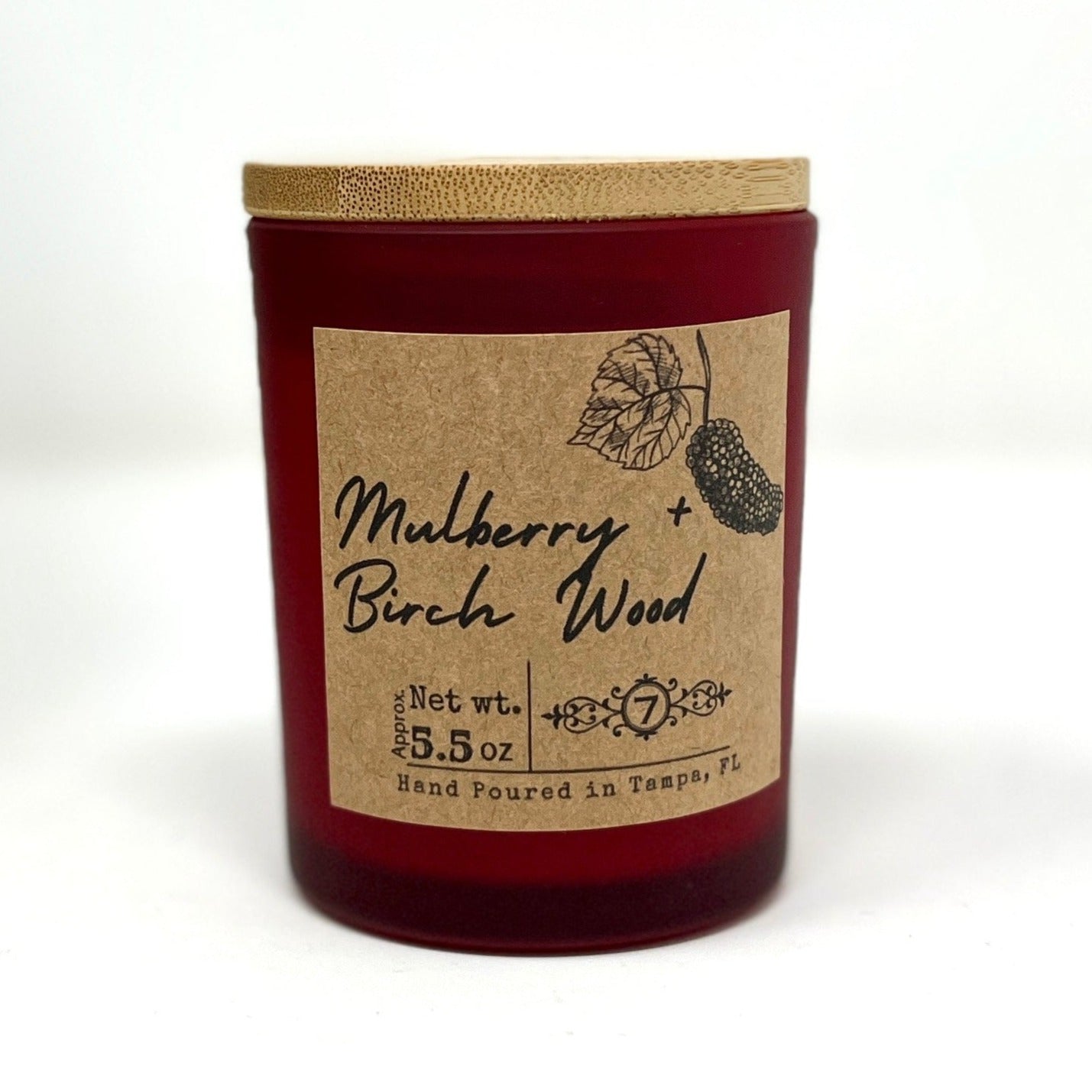 Mulberry + Birch Wood - Ember Eclipse Glass Candle