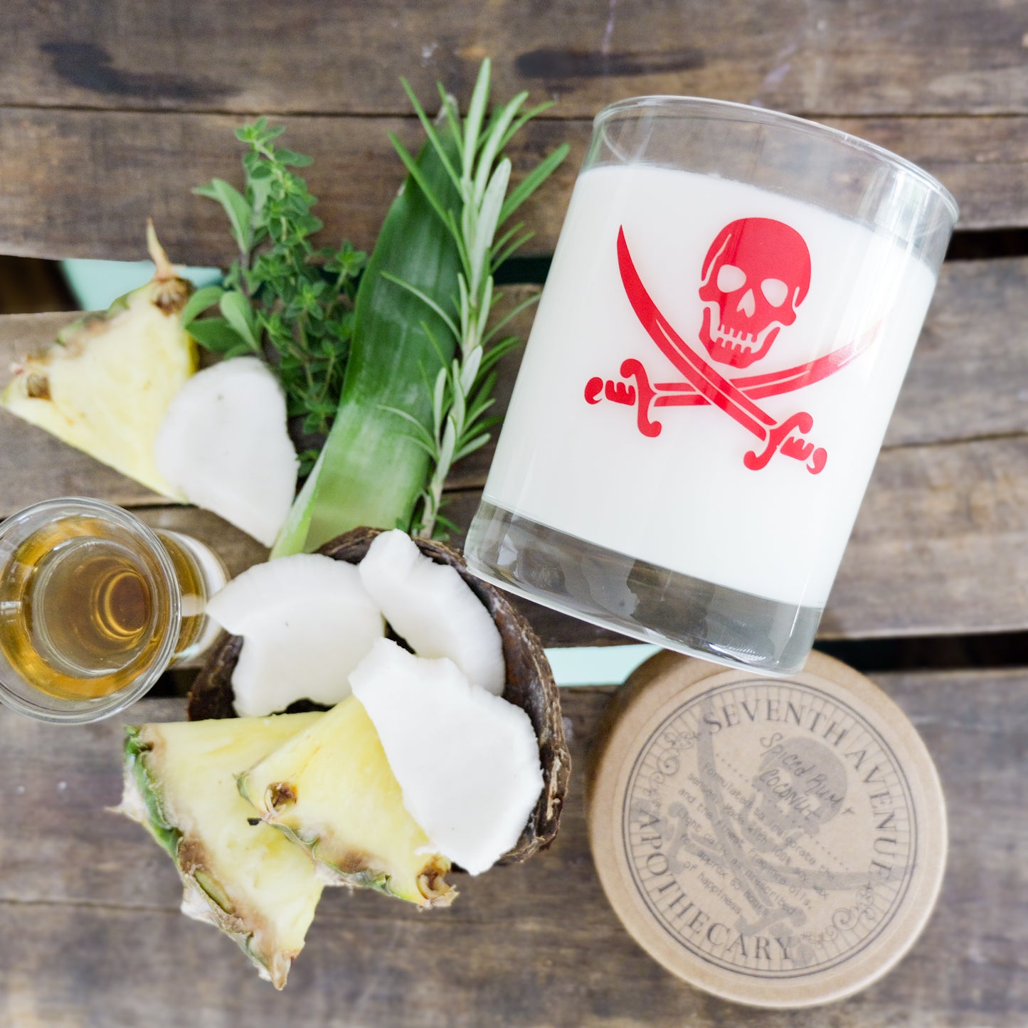 Spiced Rum + Coconut Soy Wax Candle - Signature Glass