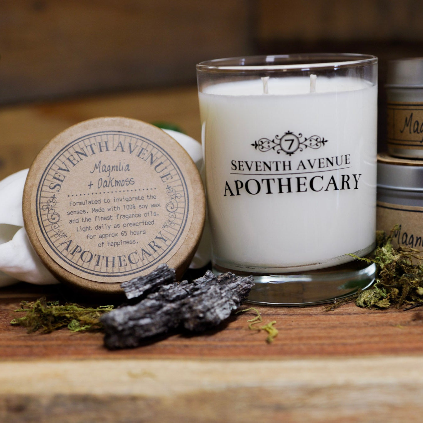 Magnolia + Oakmoss - Signature Glass Candle