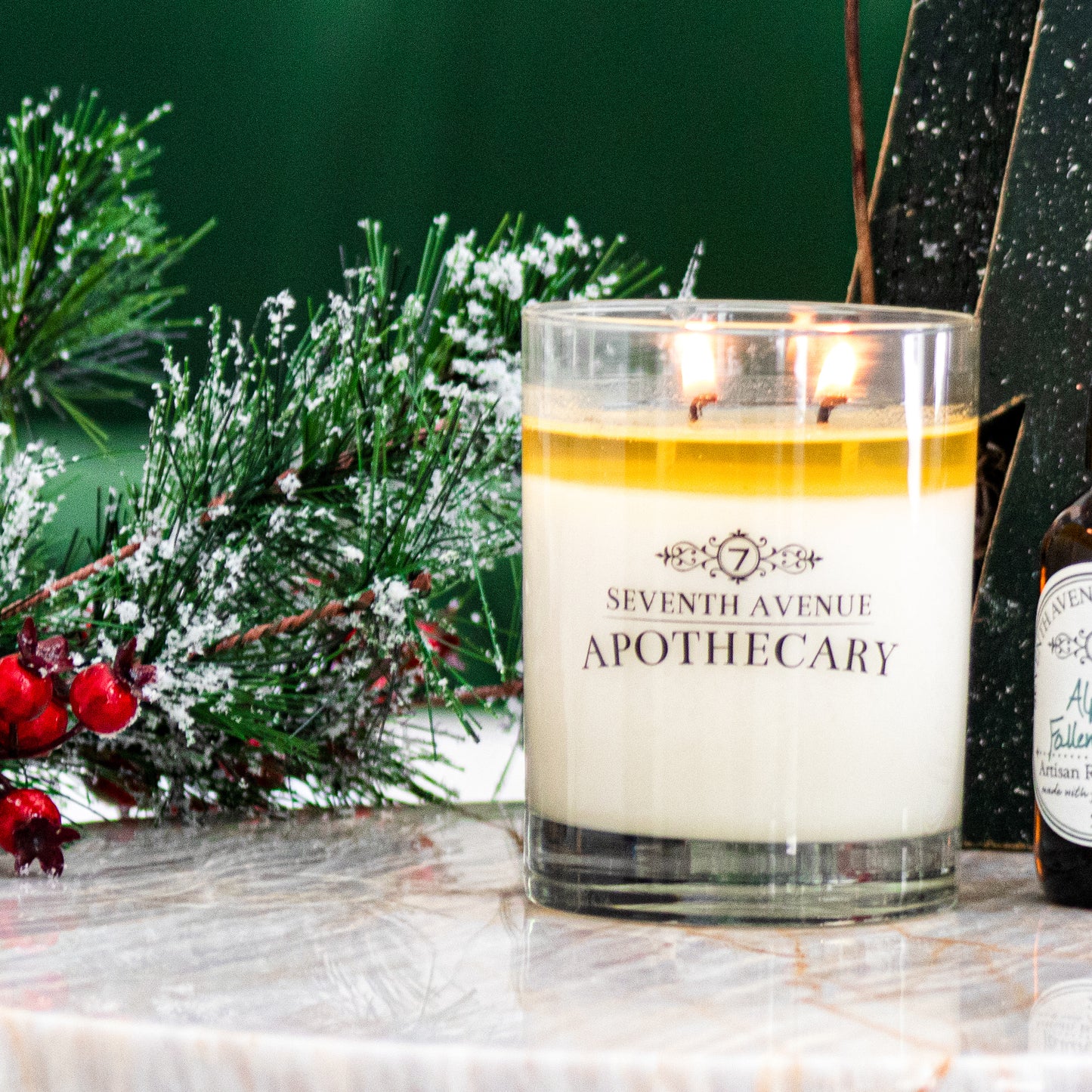 Cinnamon Whiskey + Spruce - Signature Glass Candle
