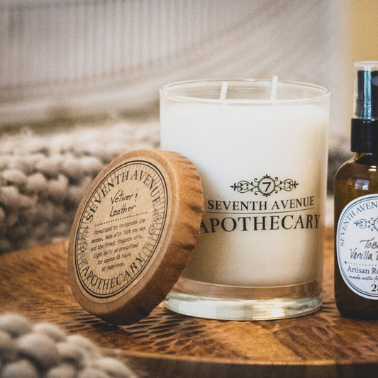 Vetiver + Leather - Signature Glass Candle