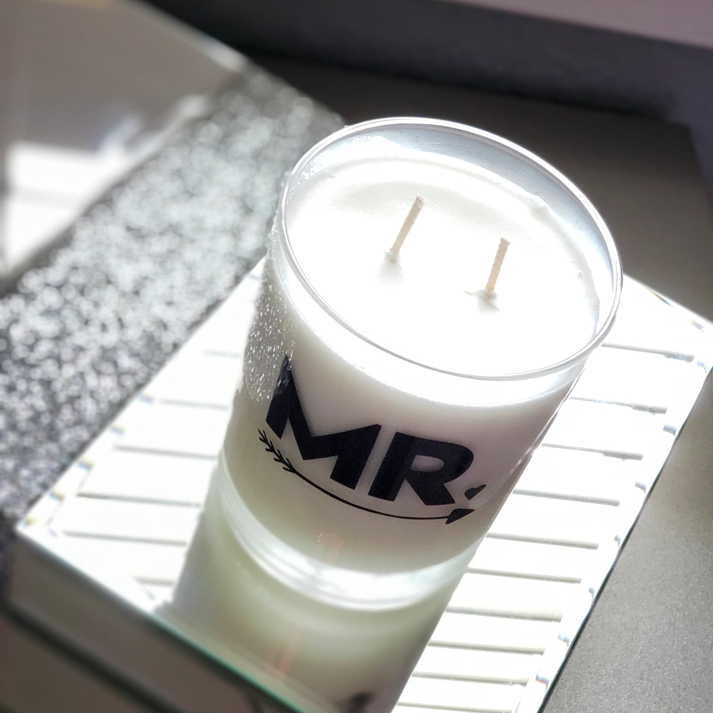 Signature Glass Candle Gift Tube - "Mr. + Mr." 2-Piece Set
