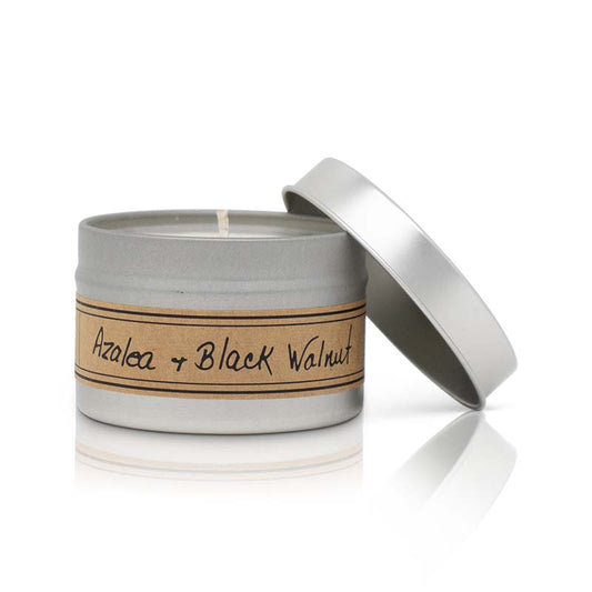 Azalea + Black Walnut - Mini Tin Candle