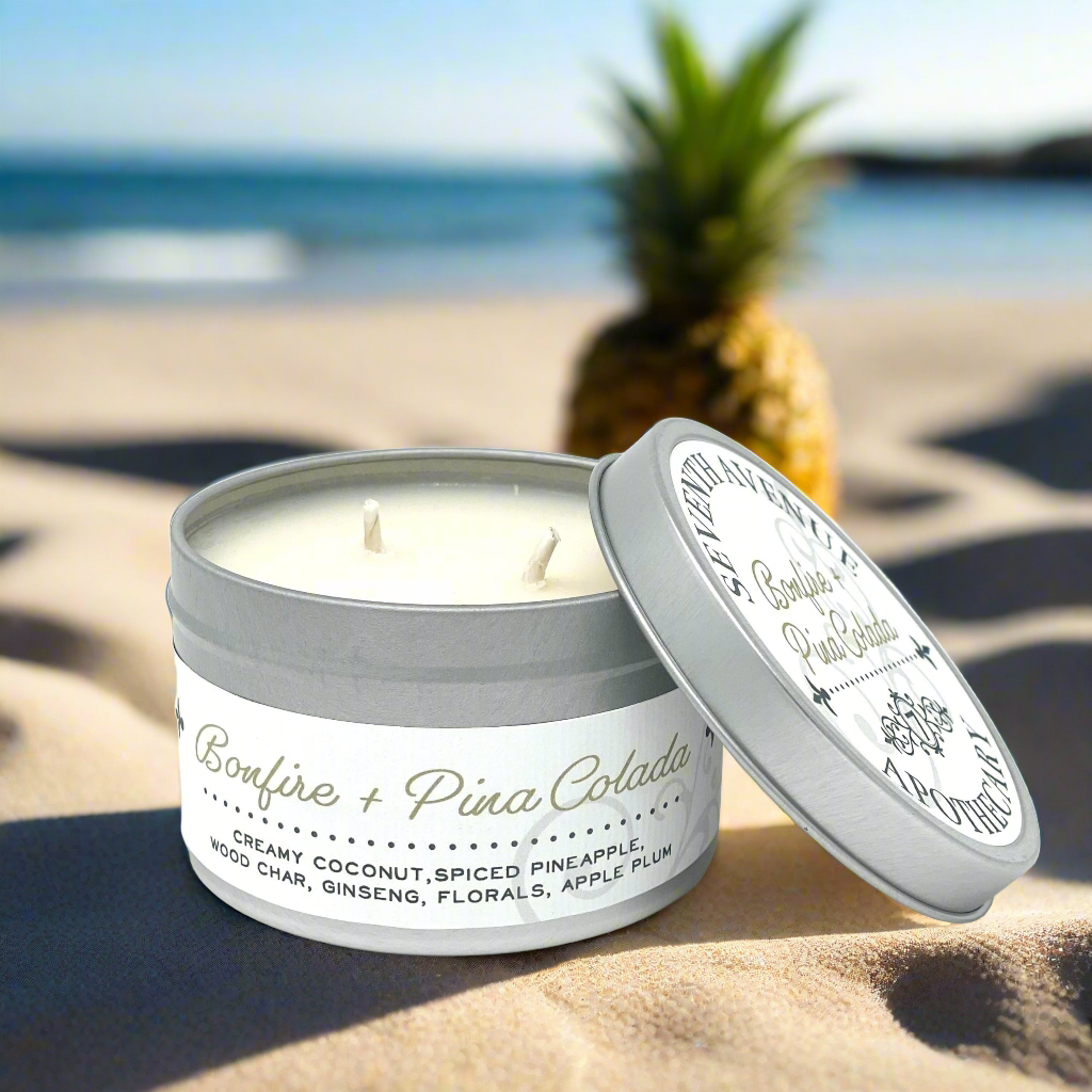 Bonfire + Pina Colada - Travel Tin Candle