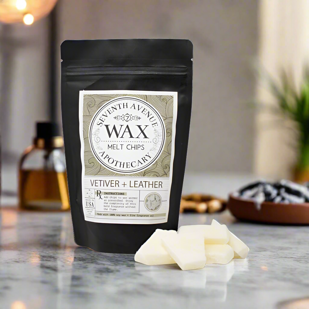 Vetiver + Leather - Wax Melt Chips