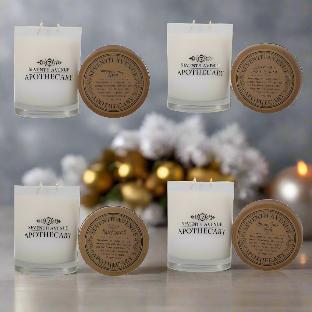 Signature Glass Candle: Holiday 4-Pack