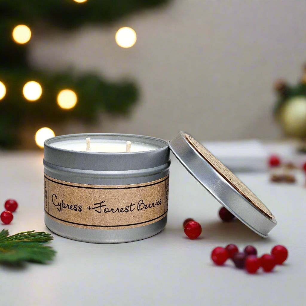 Cypress Forest + Berries - Travel Tin Candle
