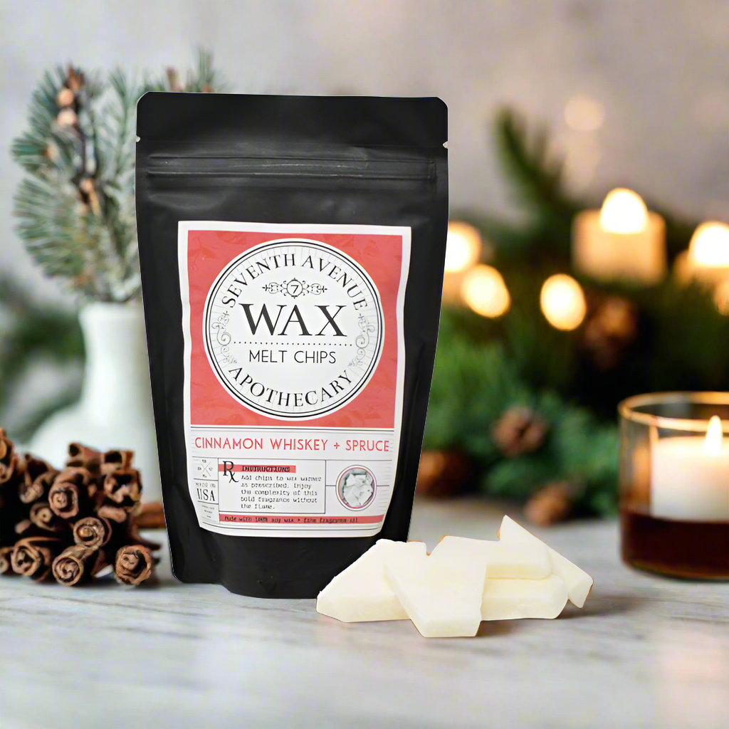 Cinnamon Whiskey + Spruce - Wax Melt Chips