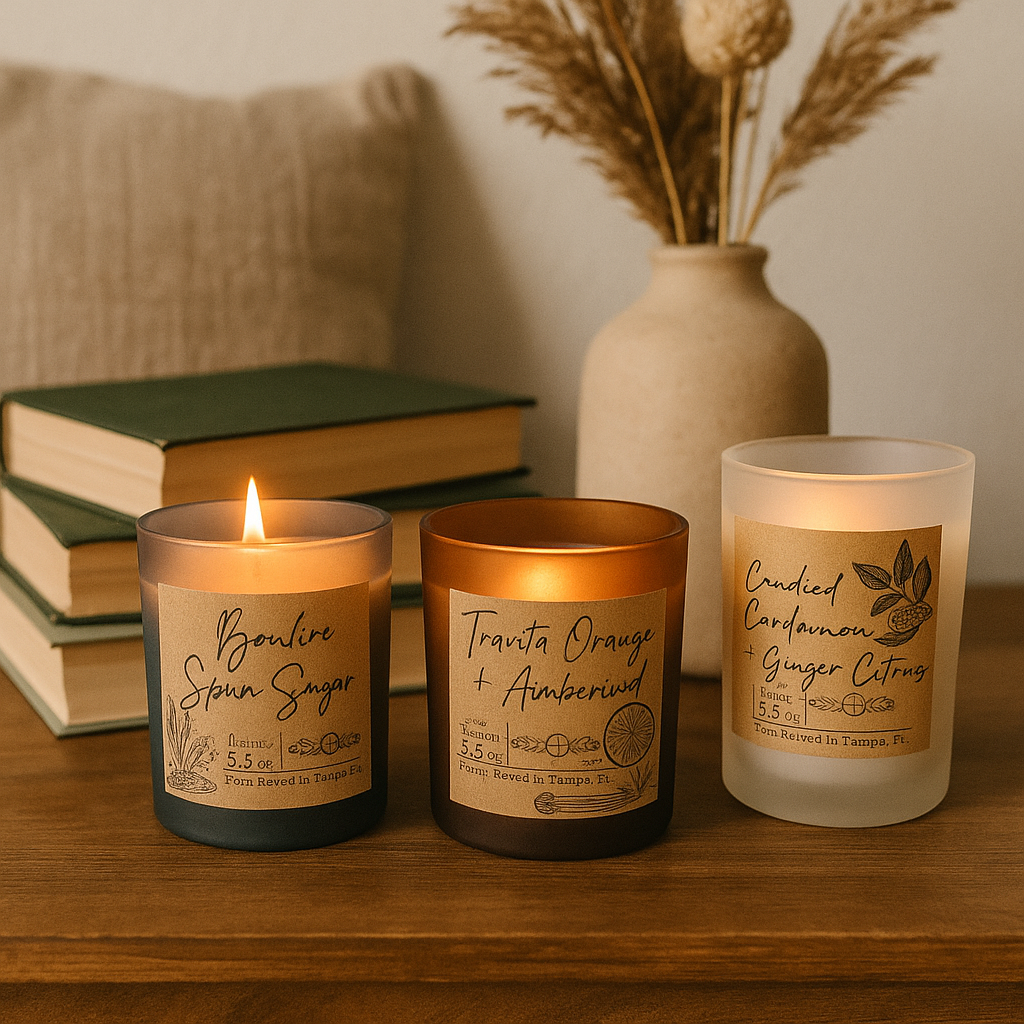 Cozy Spice Set of 3 Ember Eclipse Glass Candles