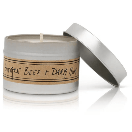 Ginger Beer + Dark Rum - Mini Tin Candle