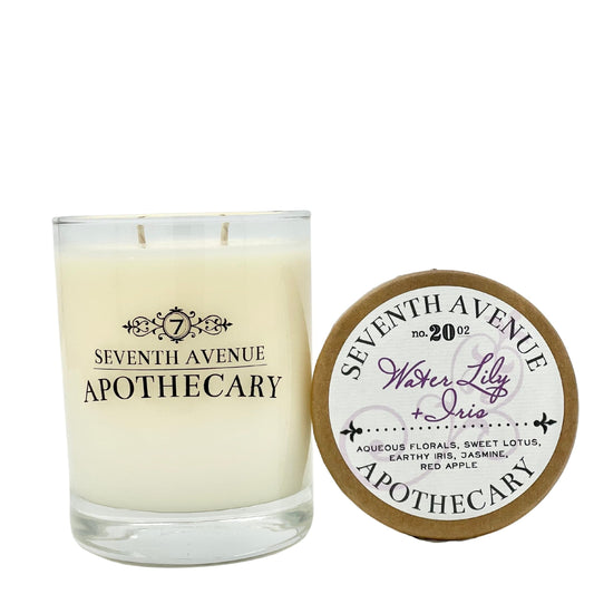 Water Lily + Iris Soy Wax Candle - Signature Glass