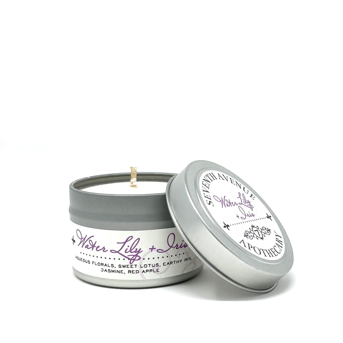 Water Lily + Iris - Mini Tin Candle