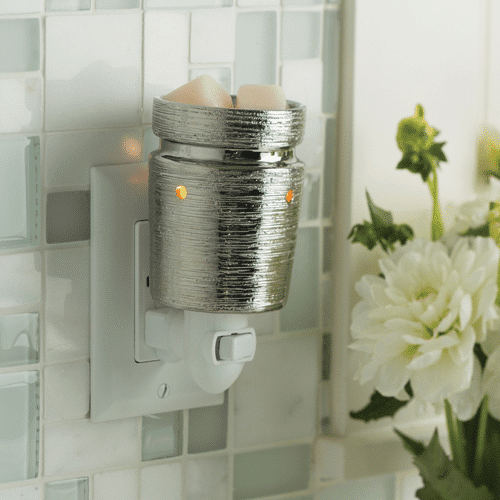 Brushed Chrome Pluggable Fragrance Warmer
