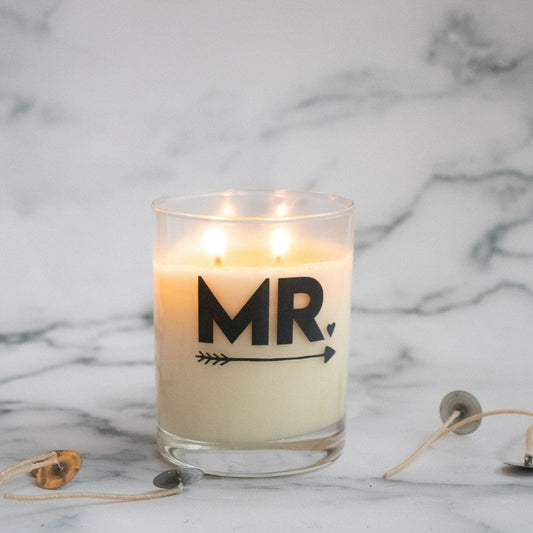 Signature Glass Candle Gift Tube - "Mr." Vetiver + Leather