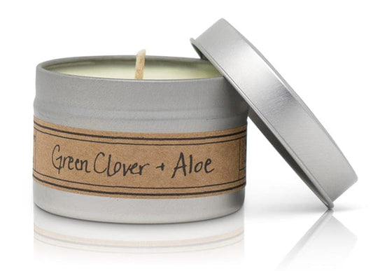 Green Clover + Aloe - Mini Tin Candle