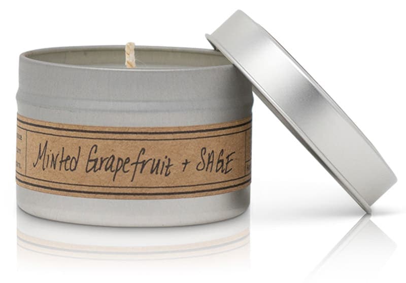 Minted Grapefruit + Sage - Mini Tin Candle