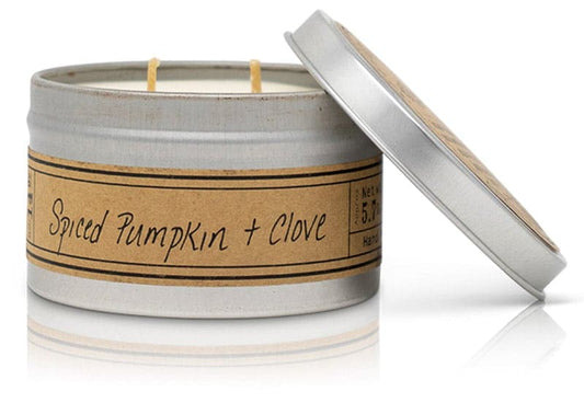 Spiced Pumpkin + Clove Soy Wax Candle - Travel Tin