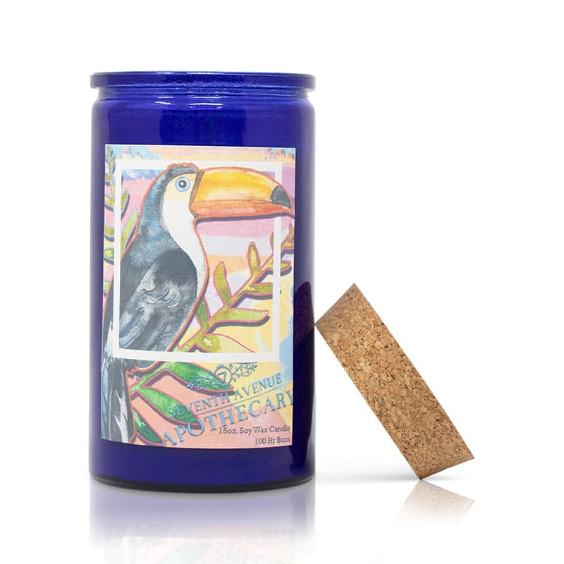 Toucan in the Sun - Tall Glass (Cobalt)