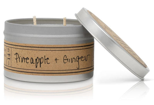 Pineapple + Ginger Soy Wax Candle - Travel Tin