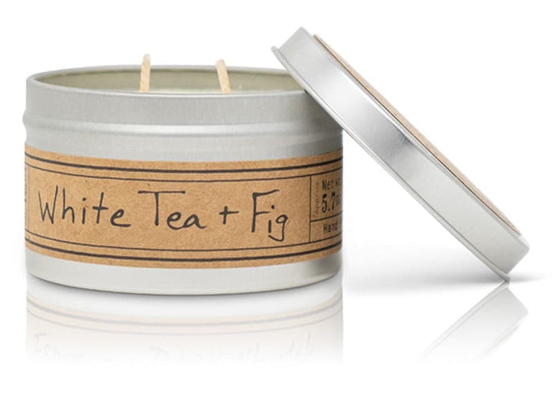 White Tea + Fig Soy Wax Candle - Travel Tin