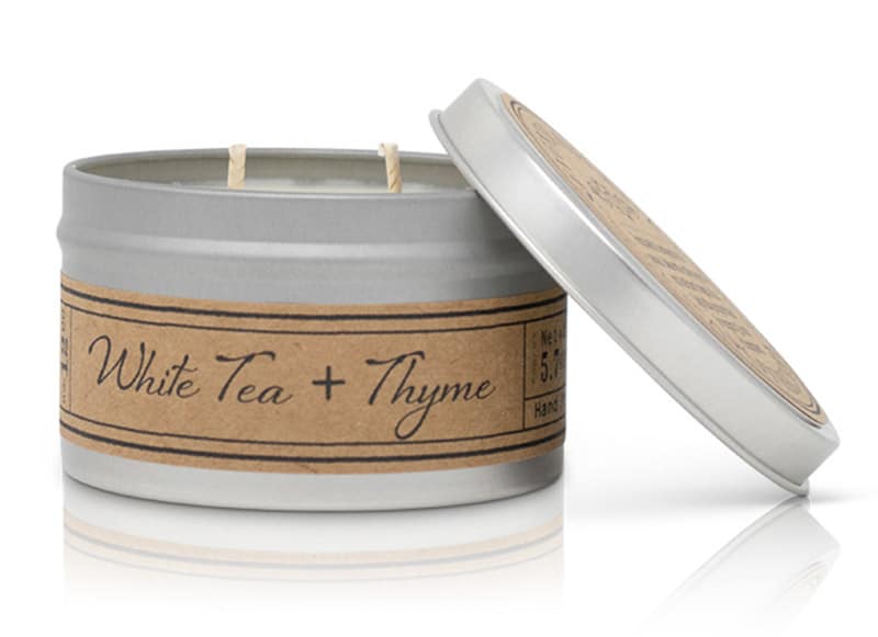 White Tea + Thyme - Travel Tin Candle