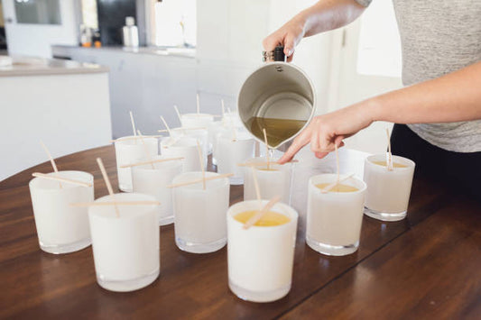 Making Hand-Poured Soy Wax Candles