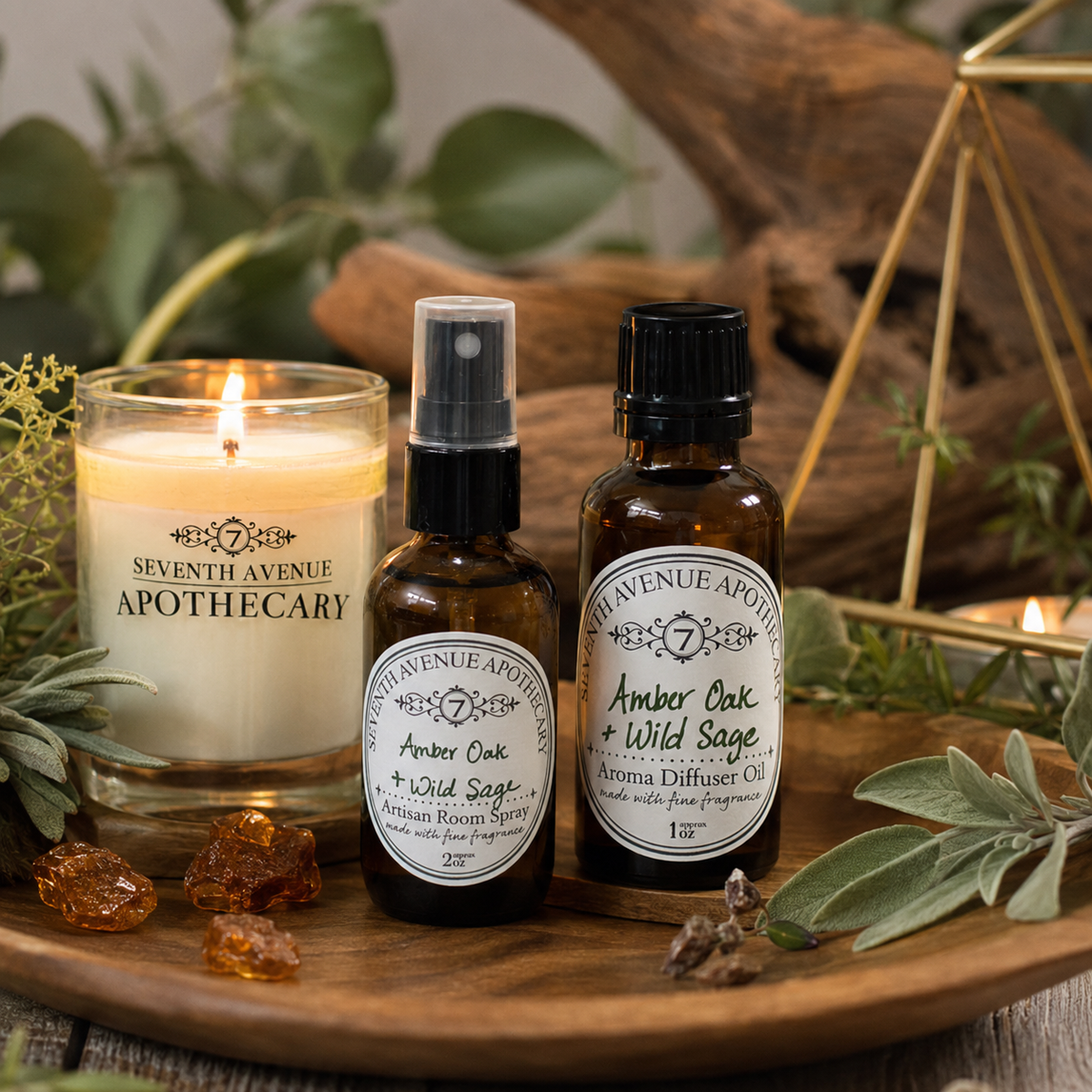 Amber Oak + Wild Sage