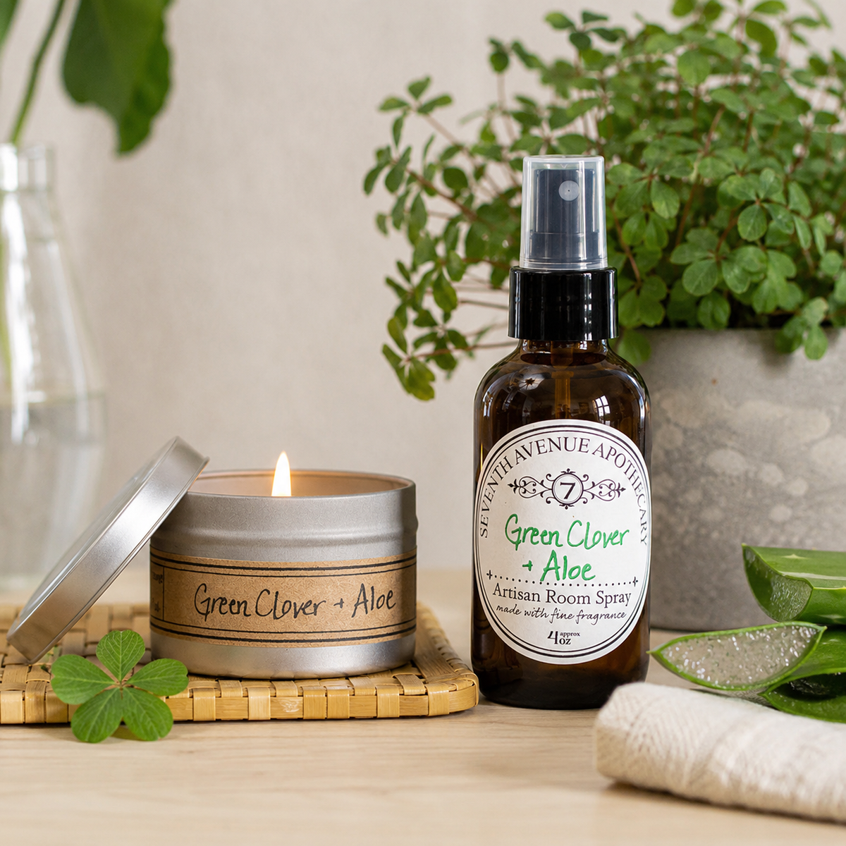 Green Clover + Aloe