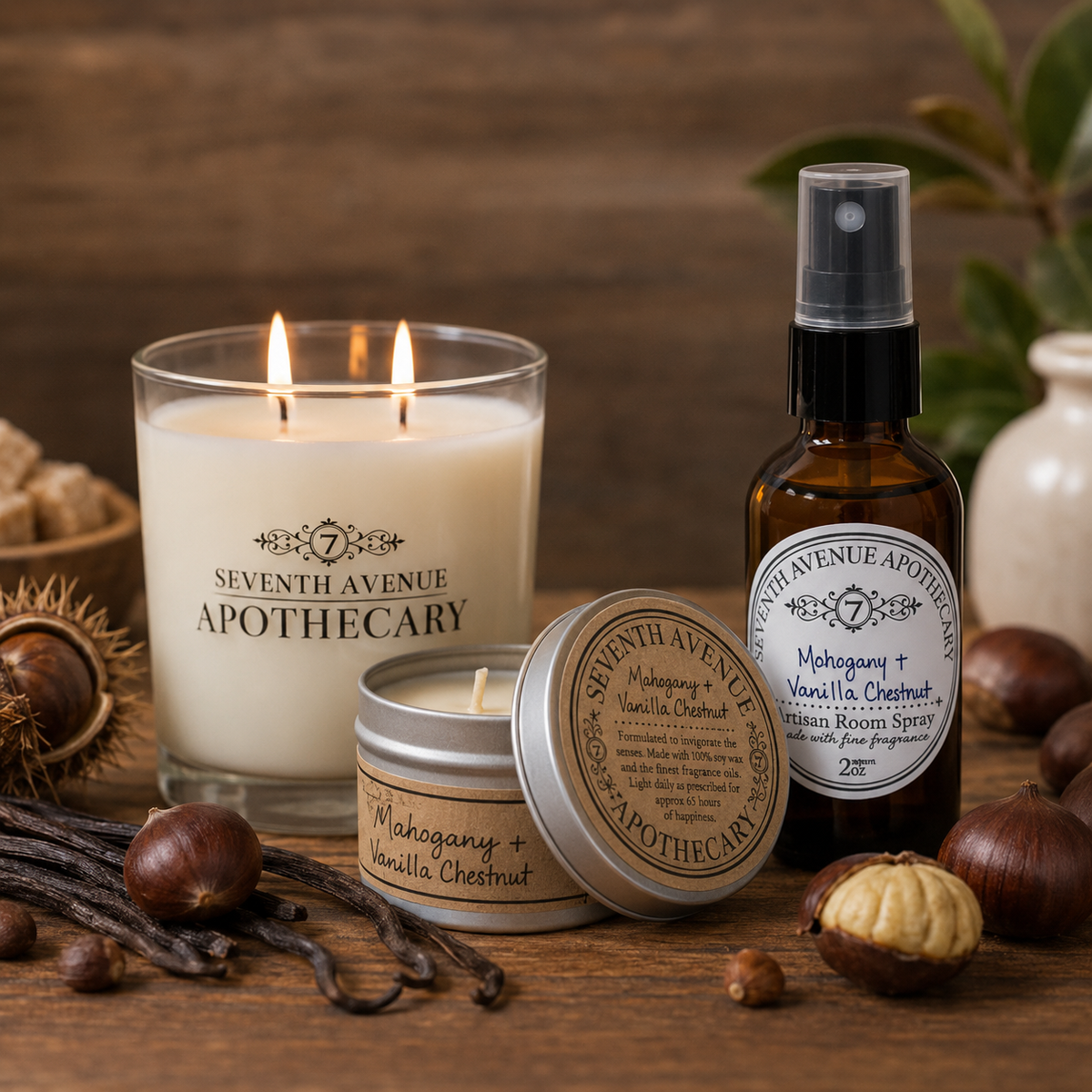 Mahogany + Vanilla Chestnut