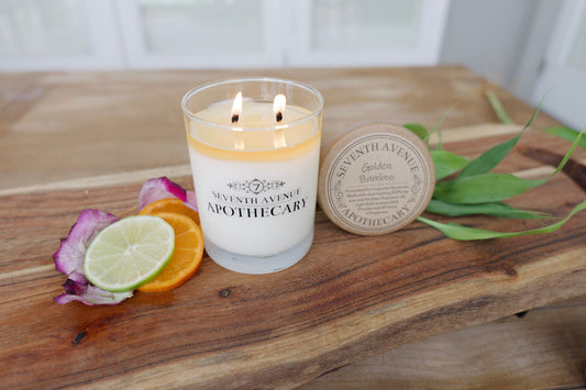 Golden Bamboo Soy Wax Candle - Signature Glass