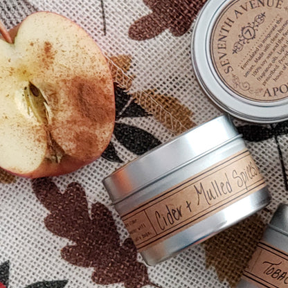 Cider + Mulled Spices Soy Wax Candle - Mini Tin