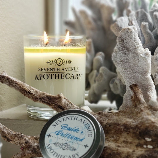 Seaside + Driftwood Soy Wax Candle - Signature Glass