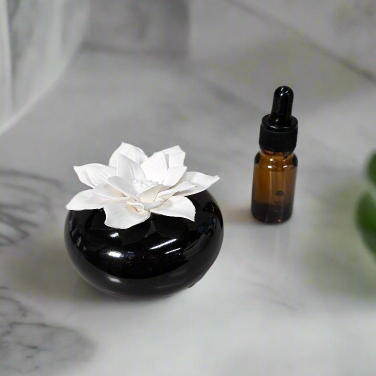 Ceramic Handmade Floral Diffuser with Signature Aroma Oil