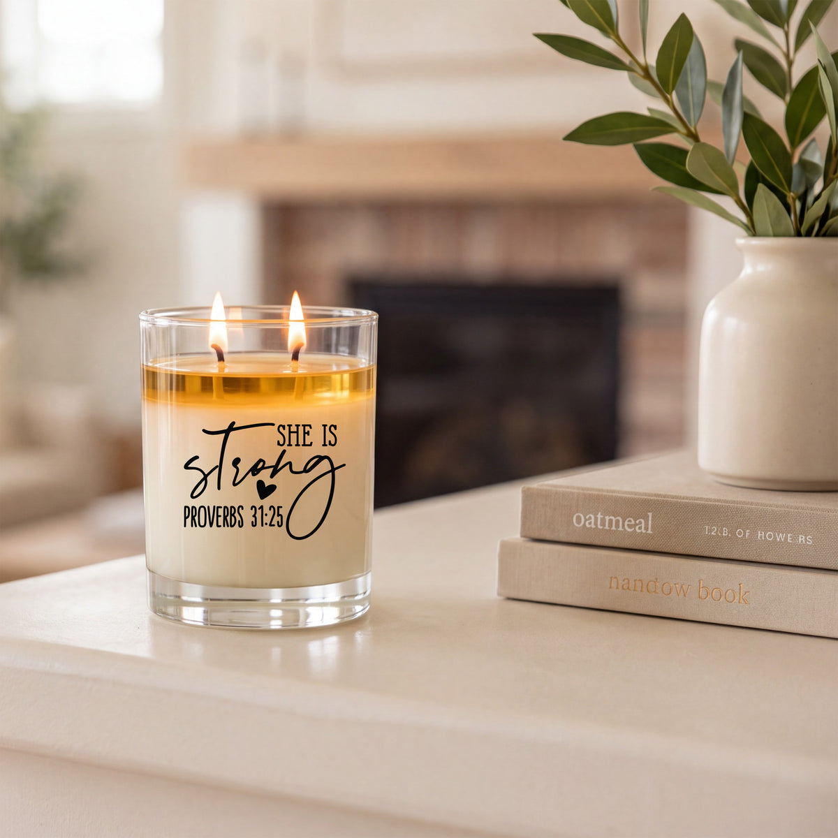 She Is Strong - Faith Series Signature Glass Candle