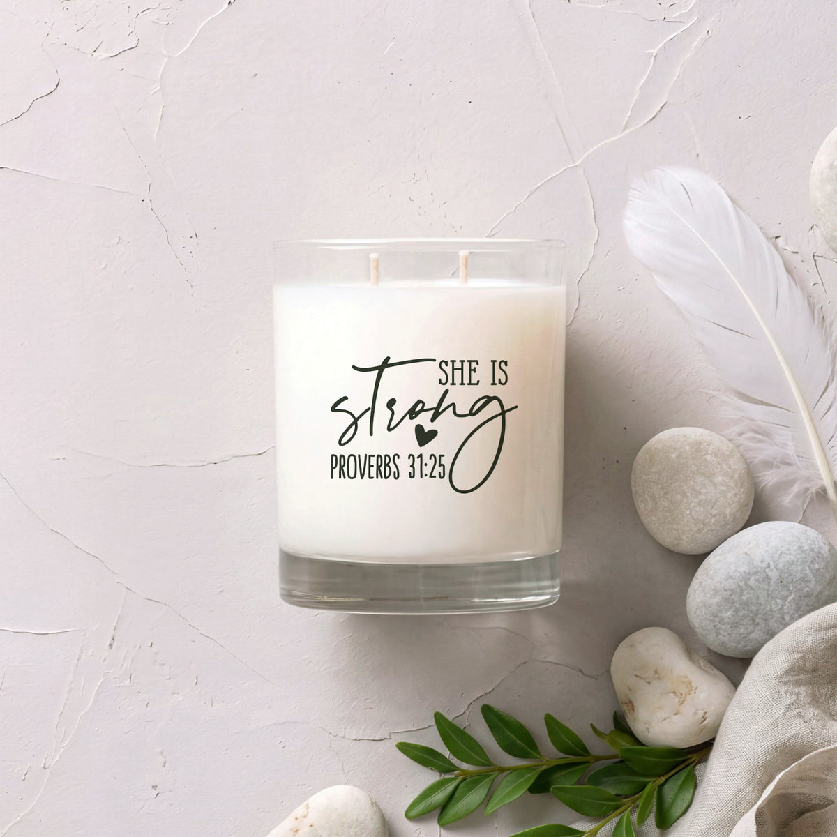 She Is Strong - Faith Series Signature Glass Candle