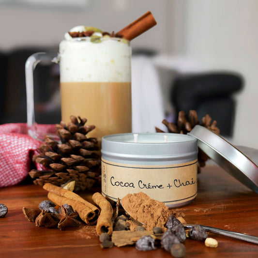 Cocoa Creme + Chai - Travel Tin Candle