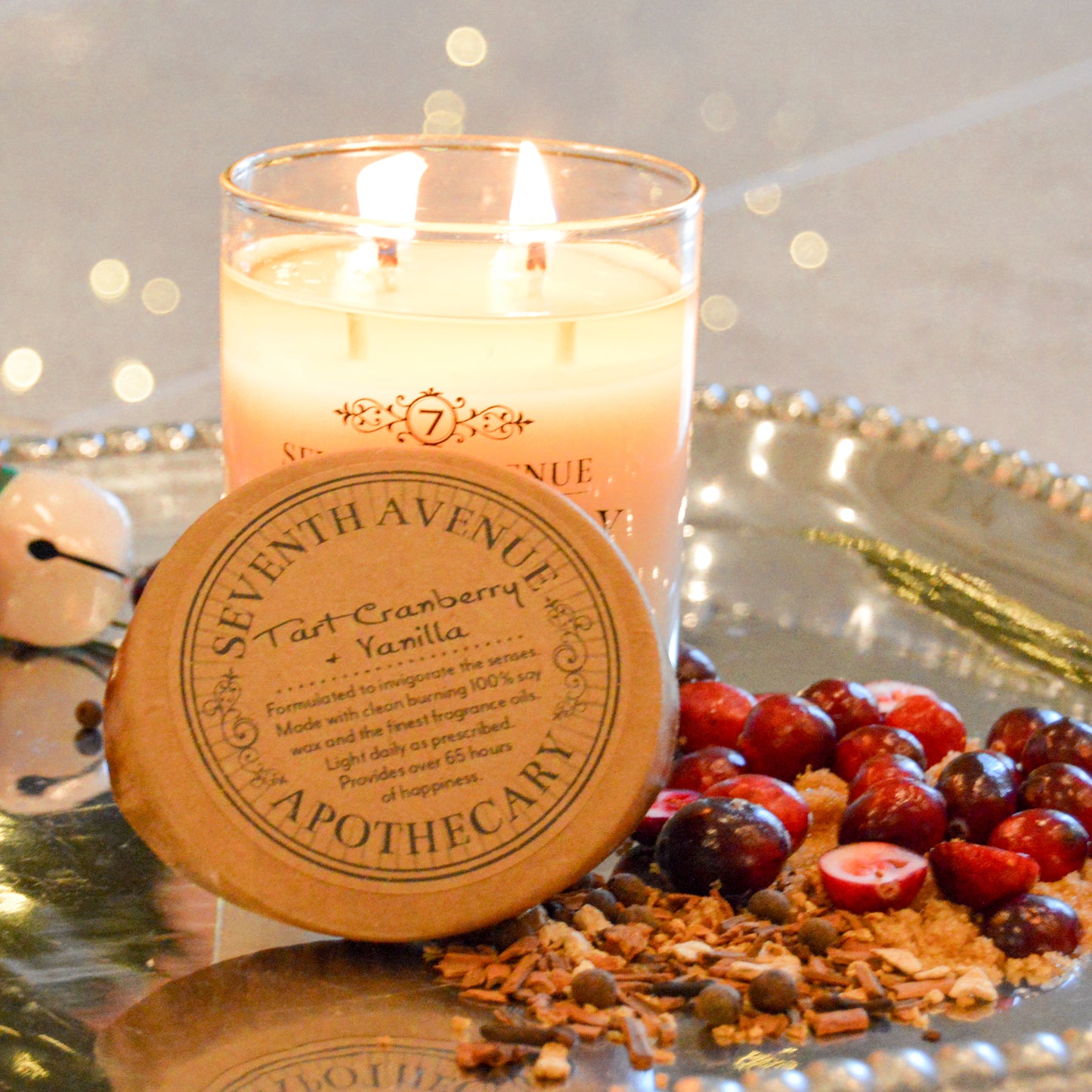 Tart Cranberry + Vanilla Soy Wax Candle