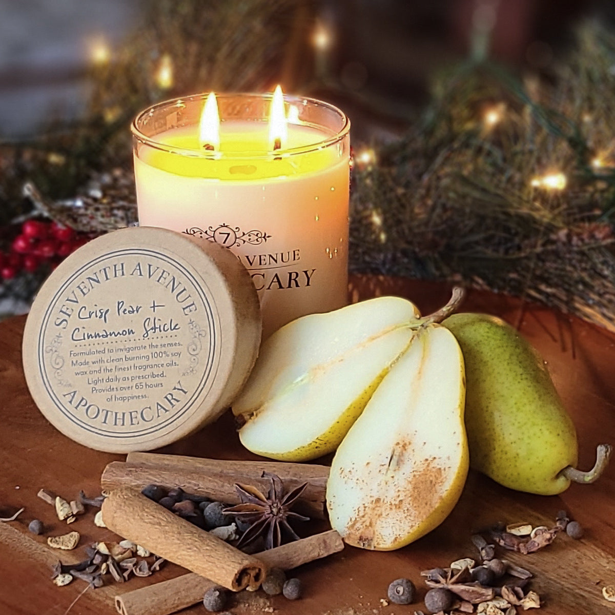 Crisp Pear + Cinnamon Stick Soy Wax Candle