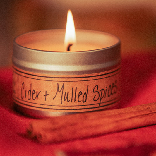 Cider + Mulled Spices Soy Wax Candle - Mini Tin