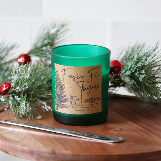 Fraser Fir + Thyme - Ember Eclipse Glass Candle