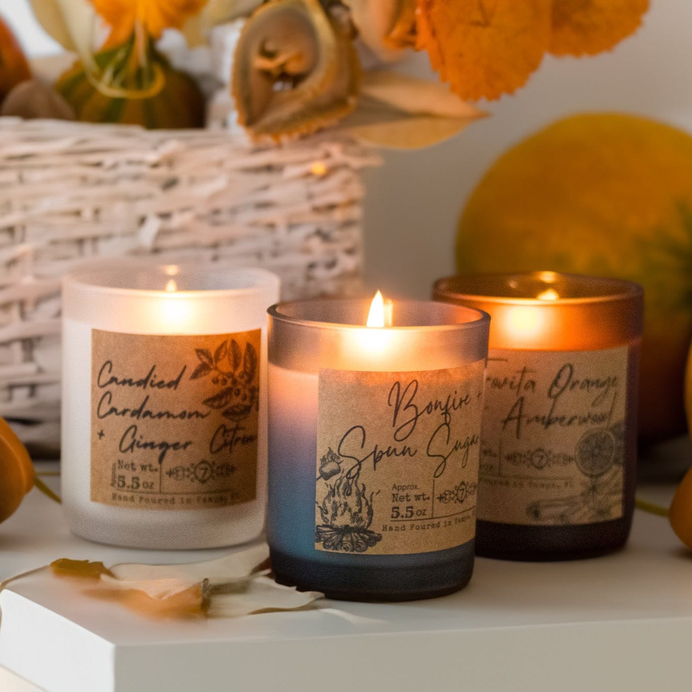 Candied Cardamom + Ginger Citron - Ember Eclipse Glass Candle