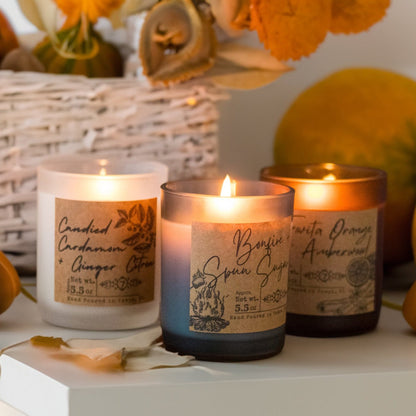 Candied Cardamom + Ginger Citron - Ember Eclipse Glass Candle