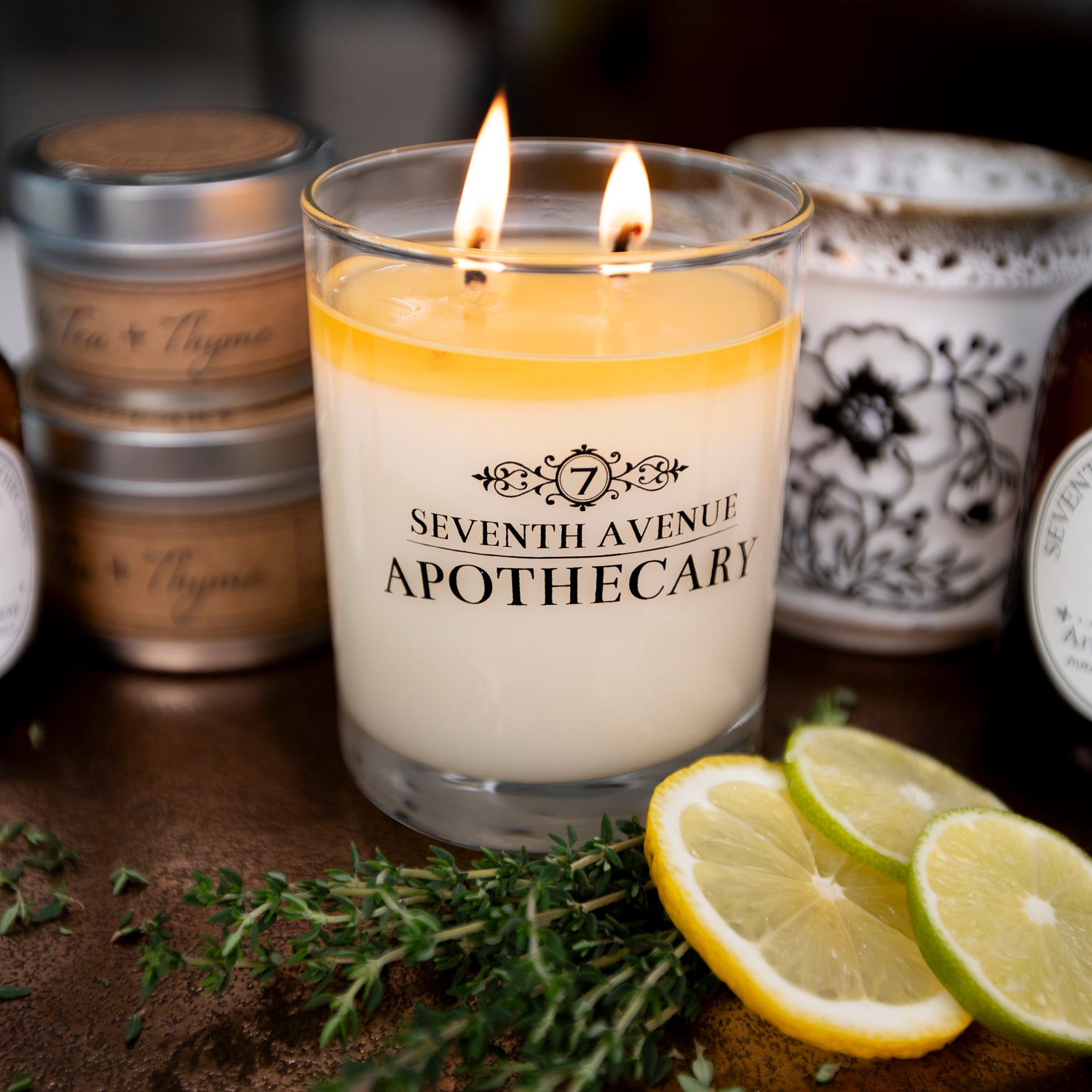 White Tea + Thyme - Signature Glass Candle