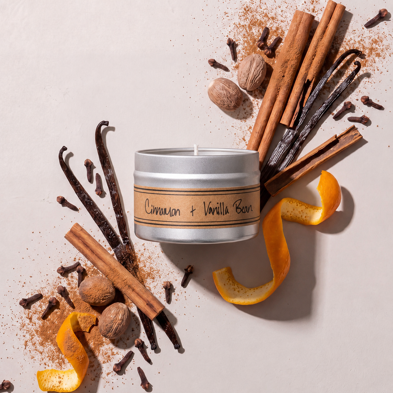 Cinnamon + Vanilla Bean - Mini Tin Candle