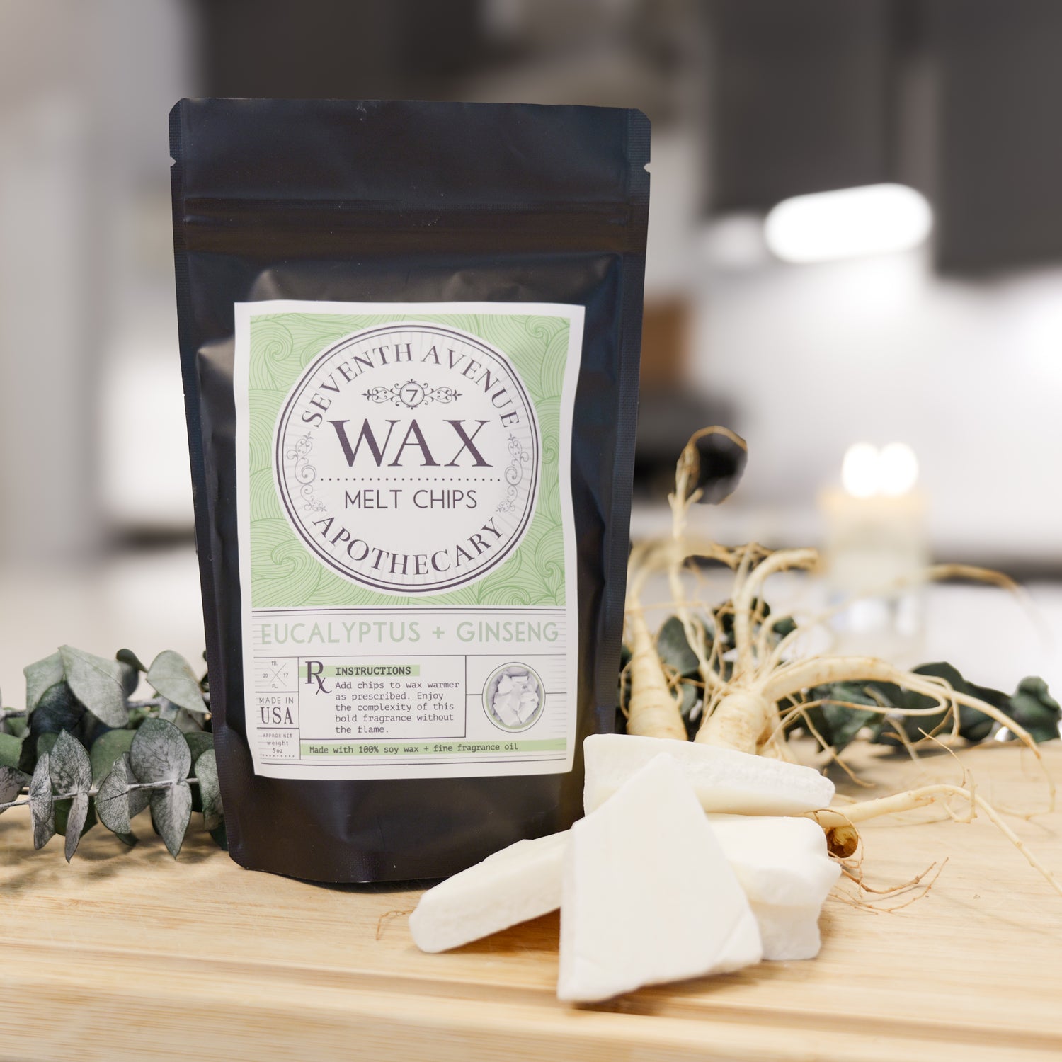Eucalyptus + Ginseng - Wax Melt Chips